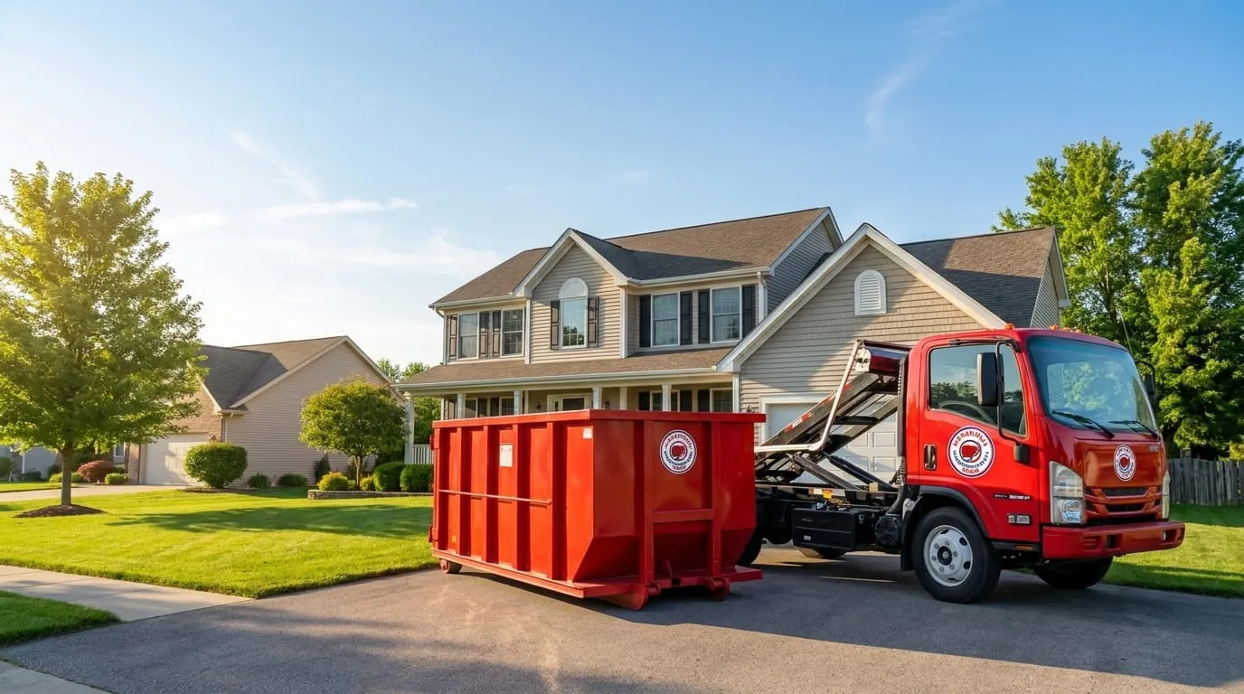 Aerial view of a Haverhill MA neighborhood served by Haverhill Dumpster Rental Group